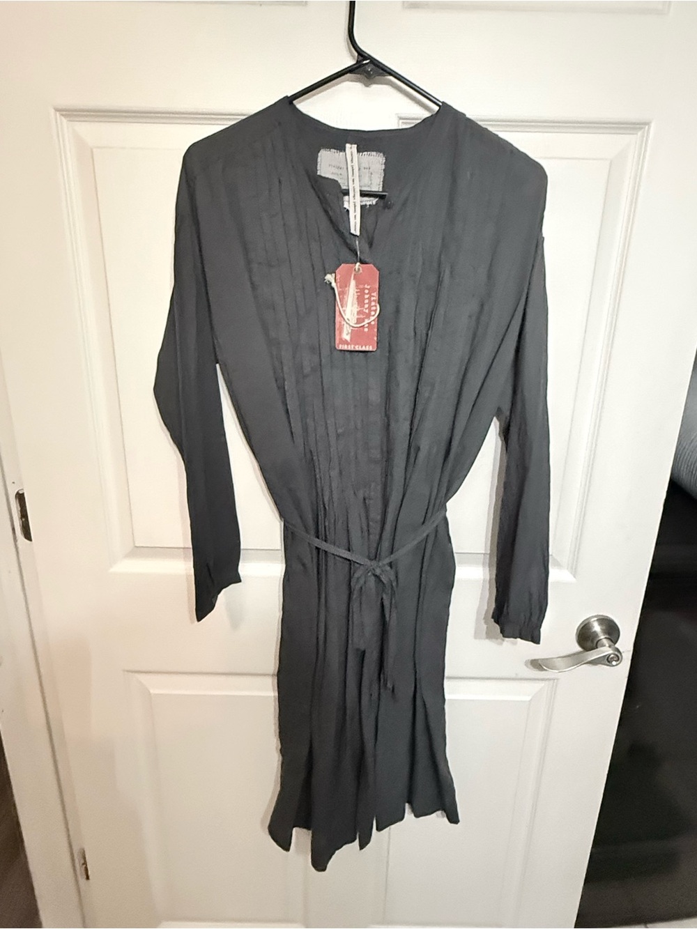 Johnny Was Prairie Pleat Dress Off Black